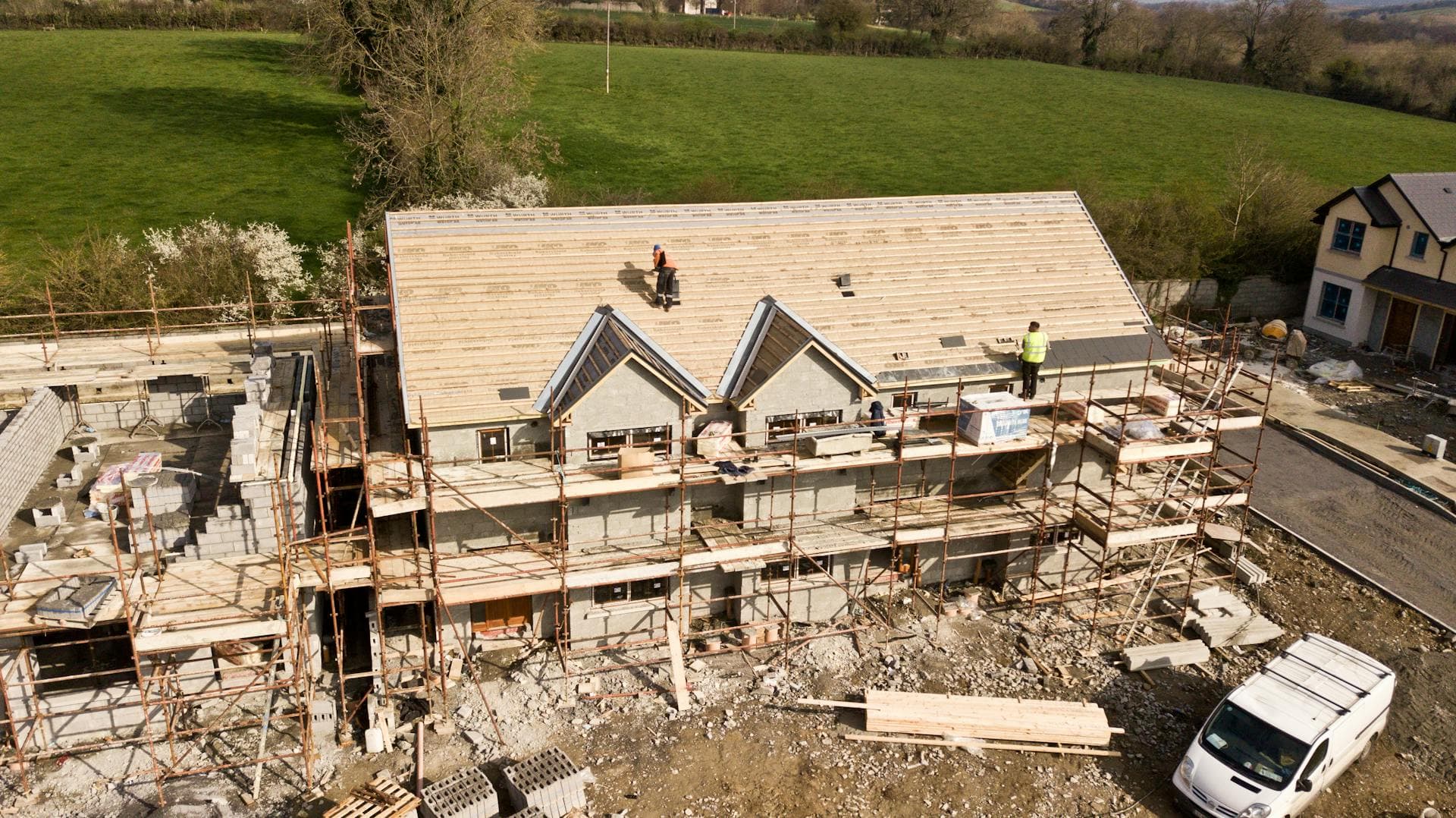 Chantier de construction maison en parpaings — KB BTP maçonnerie